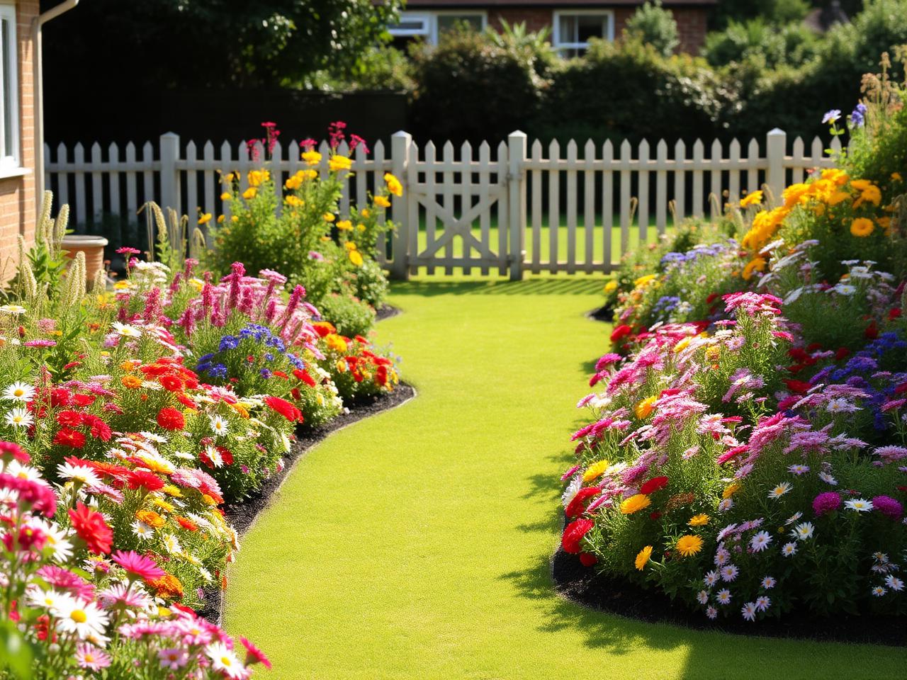 Cottage garden in full bloom